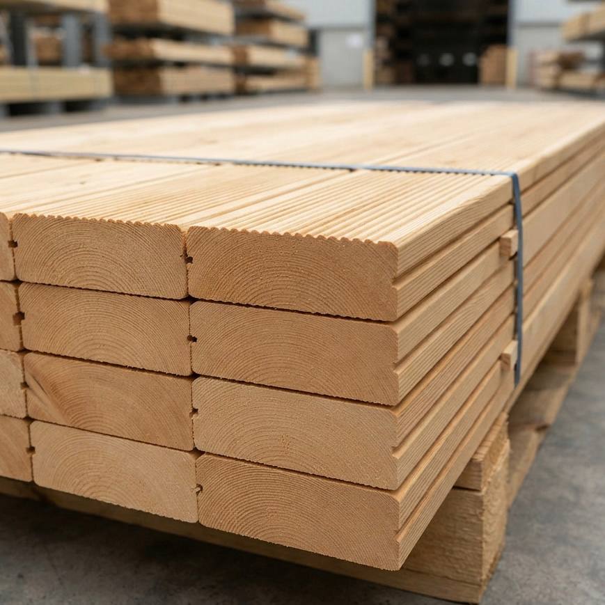 Planed Larch Decking Board
